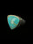 Vintage Sterling Large Triangle Kingman Turquoise Ring Sz 10