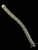 Vintage Art Deco Style Silver Rough Raw Natural Diamond Bracelet 7”