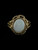 Vintage Gold Plated Oval Australian Opal Solitaire Ring Sz 7