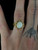 Vintage Gold Plated Oval Australian Opal Solitaire Ring Sz 7