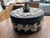 VTG Wedgwood Porcelain White on Black Jasperware Grapevine Trinket Box w/ Lid