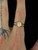 Vintage Gold Plated Pink Salmon Angel Skin Coral Split Shank Ring Sz 7.75