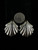 Vintage Sterling Taxco Mexico Large Seashell Clip-On Dangle Earrings 1.5”