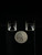 Vintage Sterling Taxco Mexico Rectangle Black Onyx Post Back Earrings