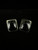 Vintage Sterling Taxco Mexico Rectangle Black Onyx Post Back Earrings