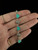 Vintage Sterling Flower Heart Sleeping Beauty Turquoise Chain Link Bracelet 7”