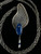 Vintage Sterling Artisan Lapis Lazuli Rice Pearl Dangle Paisley Necklace 23.5”