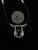 Vintage Sterling Boho Tribal Cabochon Black Onyx Beaded Pendant Necklace 23”