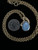 Vintage MCM 14k Gold Large Opal Doublet Diamond Pendant Necklace 20.5”