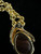 Vintage MCM 14k Gold Large Opal Doublet Diamond Pendant Necklace 20.5”