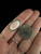 Vintage Sterling Silver Long Oval Pink Queen Conch Shell Solitaire Ring Sz 7.75