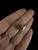 Vintage Sterling Silver Long Oval Pink Queen Conch Shell Solitaire Ring Sz 7.75