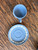 VTG Wedgwood Blue Jasperware Porcelain Miniature Tea Set England Cherub Cameo
