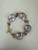 Vintage 14k Gold Large Cushion Cut Amethyst Chain Link Toggle Bracelet 9.5”