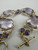 Vintage 14k Gold Large Cushion Cut Amethyst Chain Link Toggle Bracelet 9.5”