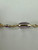 Vintage 14k Gold Large Cushion Cut Amethyst Chain Link Toggle Bracelet 9.5”