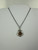 Antique Victorian Sterling Maritime Anchor Oxidized Chain Pendant Necklace 18”