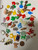 Vintage Cracker Jack Gumball Prizes Game Metallic Boxing Boat Comic? Head 62 pc