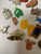 Vintage Cracker Jack Gumball Prizes Game Metallic Boxing Boat Comic? Head 62 pc