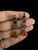 Vintage Sterling Gold Wash Bali Multi Gemstone Dangle/Drop Earrings 1.75”