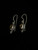 Vintage Sterling Bali Oval Bezel Yellow Citrine Dangle/Drop Earrings 1.25”