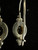 Vintage Sterling Bali Oval Bezel Yellow Citrine Dangle/Drop Earrings 1.25”