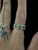 Vintage Sterling Peridot Citrine Wavy Curvy Stack Ring Pair Set Sz 9
