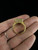 Vintage Sterling Gold Vermeil Judith Ripka Square Clad Pave Heart Accent Ring 9