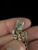 Antique Art Deco Gold Over Sterling Cameo Filigree Rectangle Link Bracelet 8.25”