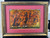 Vintage Middle Eastern Framed Miniature Hand-Painted Music Scene on Camel Bone