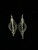 Vintage Sterling Bali Pear Cut Light Citrine Bezel Dangle/Drop Earrings 1”