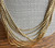 Vintage Monet 4 Row Statement Bib Design Chain Link Gold Pl Necklace Bracelet