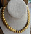 Vintage Napier  New Old Stock 3/4" Rope Turned Link 14k Gold Plated Necklace 16.5"