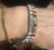 Vintage Deco Kramer Paste RS Blue Topaz & Amethyst Bracelet SP 7"