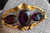 Antique Art Nouveau Gold Filled GF Amethyst Paste Brooch/Pin Leaf Swags  2.25" Antique Art Nouveau Gold Filled GF Amethyst Paste Brooch/Pin Leaf Swags  2.25"