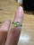 Vintage 10k White Gold Dual Peridot Trillion Cut Diamond Bypass Ring 6