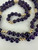 Vintage 14k Gold Long Beaded Amethyst Necklace 30”