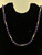 Vintage 14k Gold Long Beaded Amethyst Necklace 30”