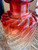 VTG Baccarat Glass Perfume Bottle w Stopper Rose Tiente Cadmium Swirl 5.75” Rare