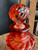 VTG Baccarat Glass Perfume Bottle w Stopper Rose Tiente Cadmium Swirl 5.75” Rare