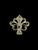 Antique Art Nouveau Sterling Silver French Fleur De Lis Brooch/Pin Watch Charm