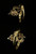 Vintage MCM Art Nouveau Revival 14k Gold Leaf Diamond Florentine Finish Ring 5 Vintage MCM Art Nouveau Revival 14k Gold Leaf Diamond Florentine Finish Ring 5