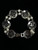 Vintage Van Dell Sterling Art Deco Revival Floral Filigree Pearl Link Bracelet