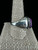 Vintage Sterling Silver Large Oval Purple Mojave Copper Turquoise Ring Sz 11