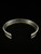 Vintage Brutalist Sterling 14k GP Handmade Hammered Double Band Cuff Bracelet 7”
