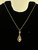 Vintage 14k Gold Ornate Pear Cut Opal Dangle Pendant Necklace 18.25"