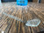 Vintage Blue Pressed Glass Starburst Hexagon Salt Cellar with Glass Scoop