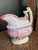 Antique 19th Century Pink Lustreware Creamer – Hand Painted Floral Design - 048