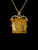 Antique Art Nouveau 14k Rose Gold Tigers Eye Intaglio Cameo Pendant Necklace