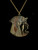 Vintage Egyptian Revival 12k GF Hand Painted Cleopatra Pharaoh Pendant Necklace